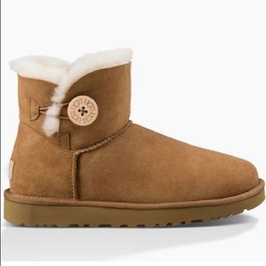 Mini Brown Uggs w/ button